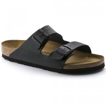 Birkenstock Unisex Arizona Black Two-Strap Buckle Sandal with Footbed