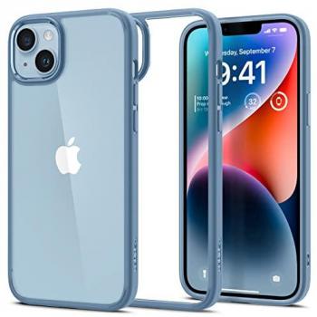 Funda Spigen Ultra Hybrid para iPhone 14 - Azul Sierra Transparente