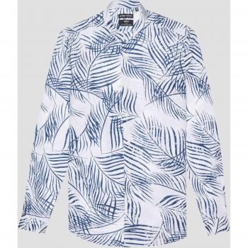Antony Morato Men's Casual Blue Floral Long Sleeve Shirt - Size 2XL Spring/Summer