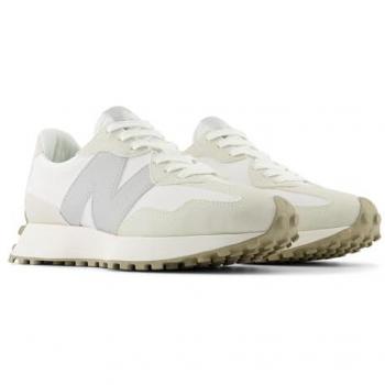 New Balance Women's 327 Sneakers - White/Beige (Size 8.5) - Suede Leather/Nylon, Color: Seasalt/Sandstone, Size: 8.5 B