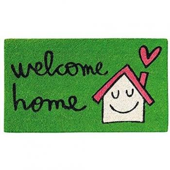 Laroom Felpudo Welcome Home Verde, Green, 40x70xH1,8cm