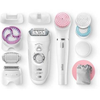 Epiladora Braun Silk-épil 7-89 con kit de belleza, 3 cabezales y cepillo facial, para piernas, cuerpo y rostro