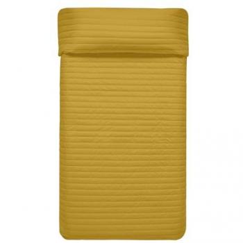 Colcha Infantil HappyFriday Dash Mostaza 200 x 260 cm, 100% Algodón Exterior, 100% Poliéster Relleno, Calidad 150