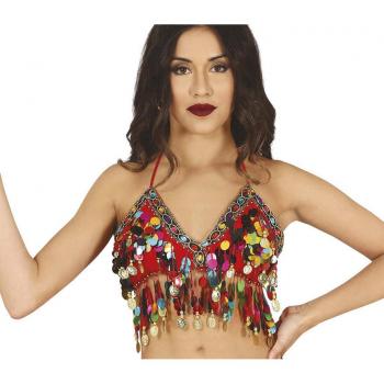 Top de Danza del Vientre Rojo