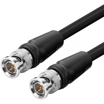 Cable coaxial BNC 12G-SDI RG-6 de 1 metro - Negro