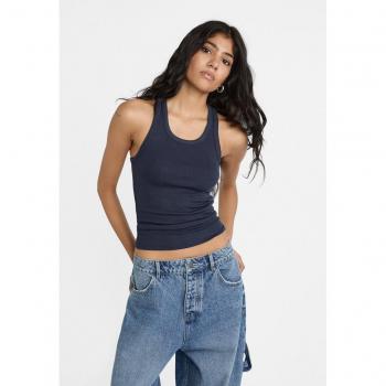Navy Blue Racerback Tank Top Size S
