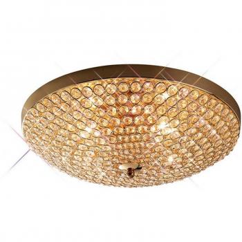 Plafón de Techo Ava 4 Bombillas Oro/Cristal