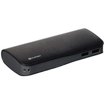 Batería Externa Universal Power Bank 15.000 mAh de Polipiel Negra con Carga Rápida y Cable Micro USB
