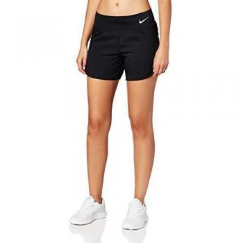 NIKE W Nk Eclipse 5In Short Pantalón, Mujer, Black/Reflective silv, L