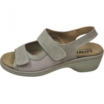 Sandalias para plantillas podológicas de mujer marca Lumel modelo 123-8912 en color taupe