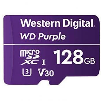 Western Digital WD Purple SC QD312 microSDHC 128GB Extreme Endurance para videovigilancia - 100MB/s Lectura, 60MB/s Escritura, U3, V30 - WDD128G1P0A