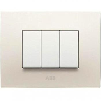 Placa ABB Chiara 3 Módulos Color Vulcano Claro 2CSK0304CH