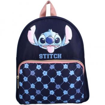 Mochila STITCH Independent de Disney Lilo y Stitch - Mochila para niños | Escuela | Tiempo libre - Color azul oscuro - Dimensiones 30 x 25 x 10 cm, talla única