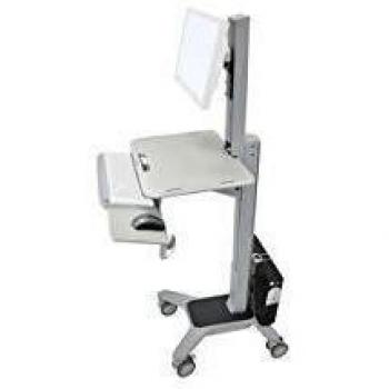 Ergotron WorkFit C-Mod, Estación de Trabajo Ajustable en Altura para Monitor Individual, Gris, 68.6 cm (27), Soporte de Pie para Pantalla Plana