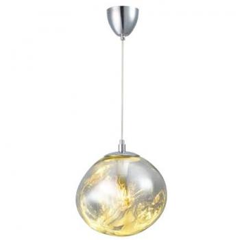 Lámpara Colgante Moderna de Cristal Metalizado Irregular con Casquillo E27 - Diseño Elegante y Efecto Simulado de Lava