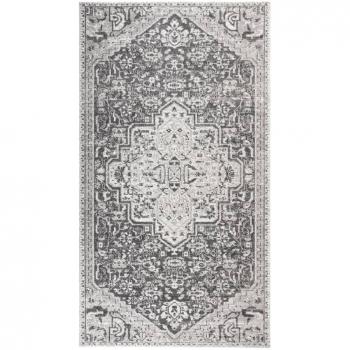 Alfombra de exterior tejido plano gris claro 115x170 cm