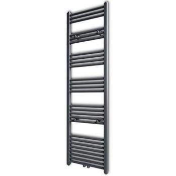 vidaXL Radiador toallero recto calefactor central de baño 500 x 1732 mm gris
