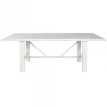 Mesa de Comedor Home ESPRIT Blanco Madera de Mango 213,4 x 96,5 x 76,2 cm