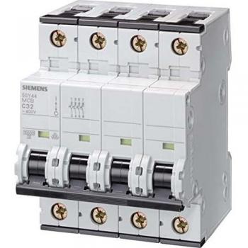 Interruptor de circuito magnetotérmico Siemens 4P 20A 15kA Tipo C 4 Módulos