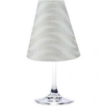 La table LT – Juego de 6 pantallas para copa de vino, colección Whitewash