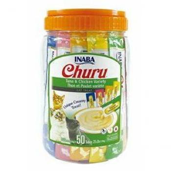 CHURU INABA Nourish Atún y Pollo - Snacks para gatos - Bote 50 x 14g