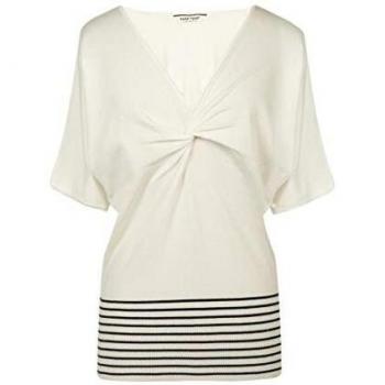 Naf Naf Jersey Nudo Blanco Mujer L Blanco