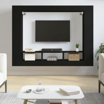Soporte para TV negro 152x22x113 cm madera multicapa