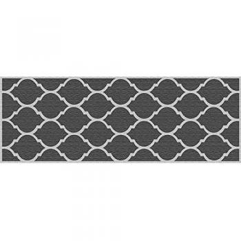 VINILIKO, Alfombra de vinilo, Quatrefoil, Gris, 50x140 cm