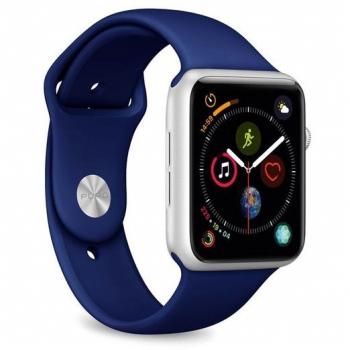 Correa de Silicona Puro para Apple Watch 42-44mm Color Azul Oscuro