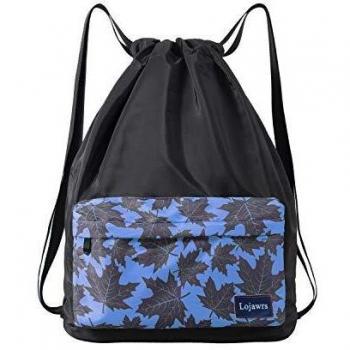 Lojawrs Mochila Impermeable Playa Hombre Mujer Unisex Bolsas Cuerdas, Mochilas Casual Hombres Niños Deporte Viaje Yoga Nadar Acampada Gimnasia Bolsa, Mochila Playa, Mochilas Escolares Juveniles