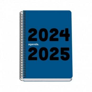 AGENDA ESCOLAR (2024-25) DOHE BASIC MEMORY ESPIRAL TAPA PP A5 150X210 S/V AZUL