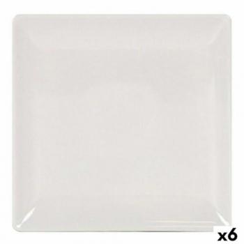 Plato Llano La Mediterránea 41678 Gres Marfil 24 x 24 x 2 cm (6 Unidades)