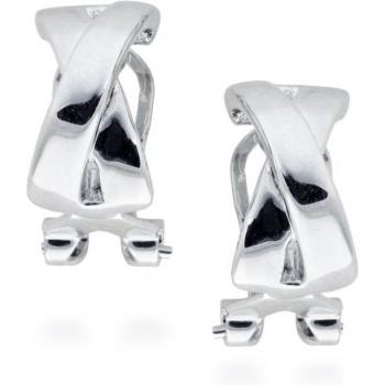 Pendientes Reina Essential de Luxenter en aleación de metal bañado en rodio con cierre omega
