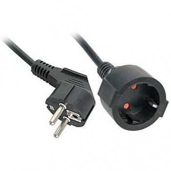 Lindy 10M Schuko Power Extension Cable, Low-Leakage, Black H05VV-F 3G 1.5mm²
