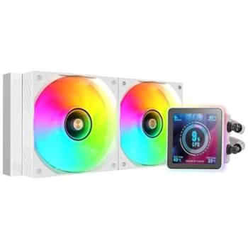 Refrigeración Líquida AIO Mars Gaming ML-VisionPro240, TDP 500W, 2 Ventiladores ARGB 120mm, Pantalla LCD IPS 4 Blanca