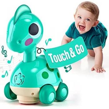 CubicFun Juguetes para Bebés Dinosaurios Juguetes Bebe 6 Meses Touch & Go Juguetes Musicales para Bebes 1 año, Juegos Educativos Regalos para Niños Niñas Pequeños de 1 2 3 años