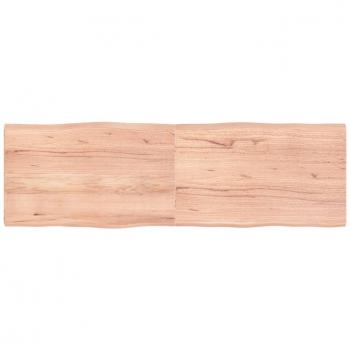 vidaXL Light Brown Solid Wood Live Edge Table Top 160x50x(2-4)cm, Treated, Varnished, Foldable for Easy Storage