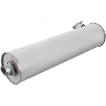 Silenciador intermedio ASMET 04.047 con características de alta resistencia, diseño optimizado para reducción de ruido, compatible con múltiples modelos de vehículos y fabricado con materiales duraderos para una larga vida útil