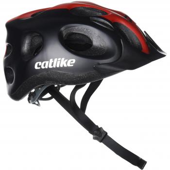 Catlike Tiko Casco de Ciclismo, Unisex Adulto, Negro/Rojo, M/55-61 cm