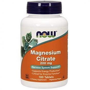 Now Foods Magnesium Citrate 200mg - 100 Tablets