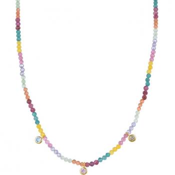 Collar Ruane Atelier de Plata de Ley 925 con Circonita Multicolor y baño de oro