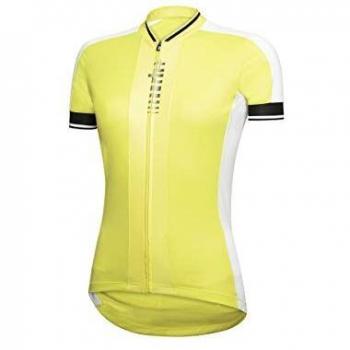 zerorh+ Roadie W - Jersey para Mujer, Mujer, Ecd0723 R14M, Fluo Yellow/Black/White, M