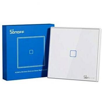 Interruptor Inteligente de Pared Sonoff T2EU1C-RF 1 Canal Wi-Fi y RF 433MHz