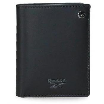 Reebok Cartera Switch Vertical Negro con Monedero, Piel, Dimensiones: 8,5x10,5x1 cms