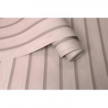 Bright Red 3D Effect Realistic Wooden Panelling Wallpaper with Pink Wood Slat Pattern