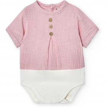 Pack de 2 bodys de bebé Babidu con tapeta, botones y manga corta