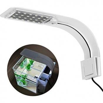 UEETEK Luz del Acuario del LED, luz de la lámpara con Clip súper Delgada con Enchufe de la UE para el Tanque de Acuario