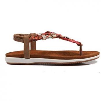 Sandalias Abiertas de Dedo para Mujer con Plantilla de Gel EXE F8043 Marrón