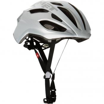 Met - Rivale, color blanco,plateado, talla 54-58 cm