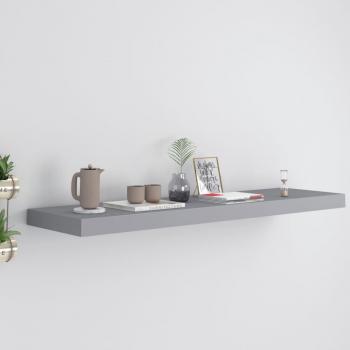 vidaXL Floating Wall Shelf Grey 90x23.5x3.8 cm MDF